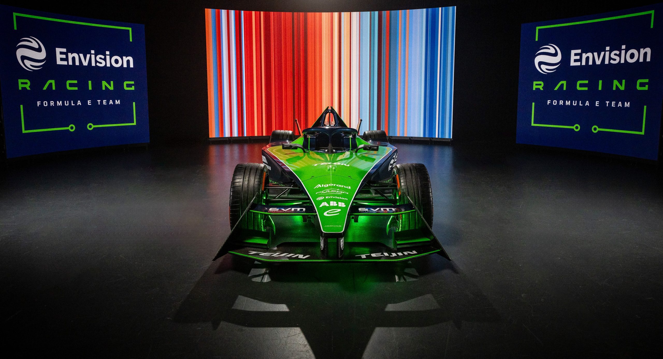 Envision Racing launches iconic Climate Stripes on race car at COP28