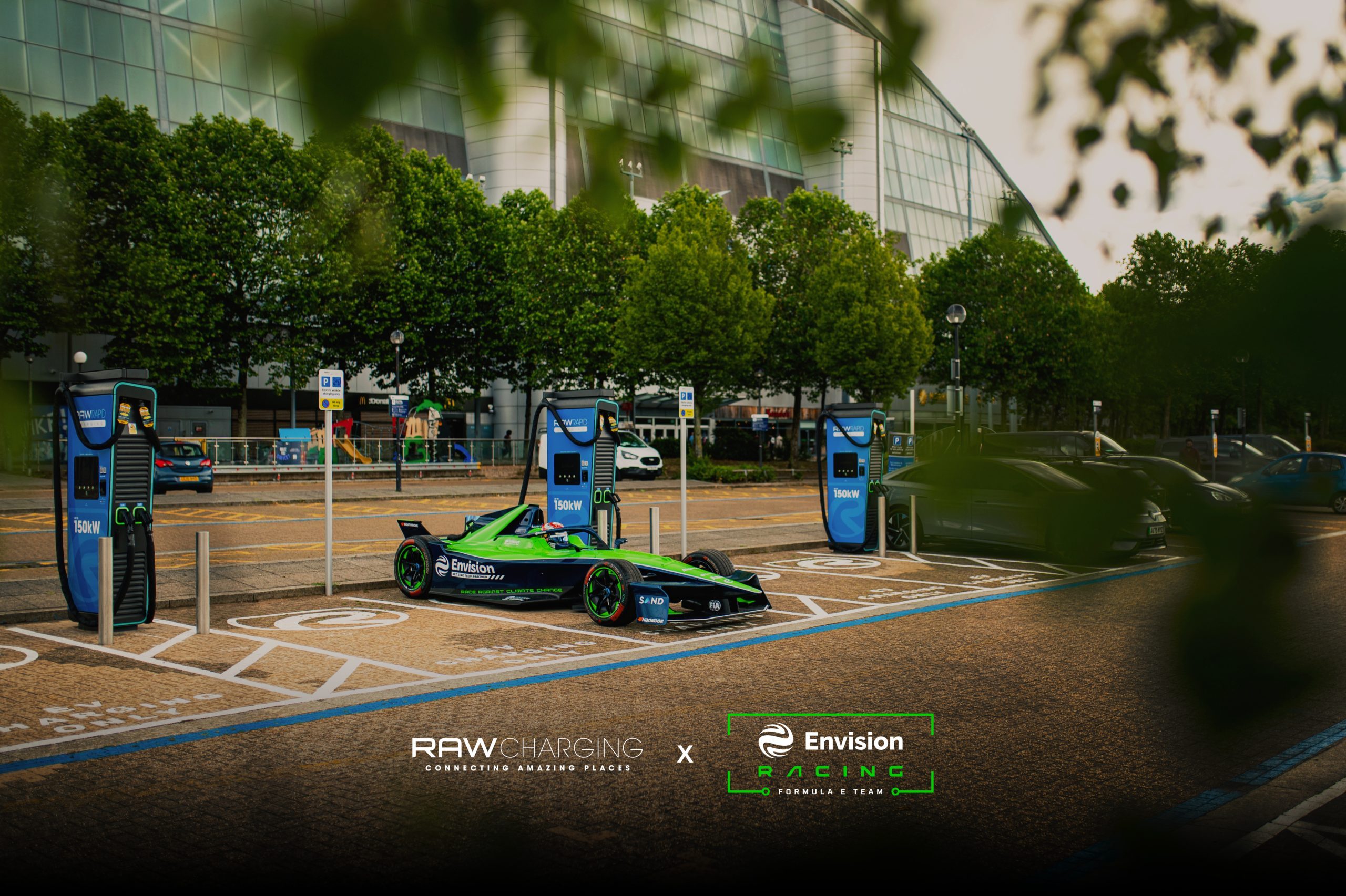 RAW Charging partners with Envision Racing to power team operations with fast destination charging at Silverstone, UK